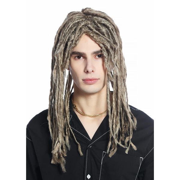 WIG ME UP - CW-015 Perücke Karneval Fasching Rasta Dreadlocks Blond Mix Hippie