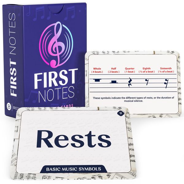 Briston Beginner Musicians 70 Flashcards - First Notes, Basic Notation, Key Signatures & Notes - Band Kids & Music Education Flash Cards - Teacher or Home Study Learning Tool for Students of The Arts