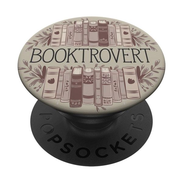 Booktrovert Introvert Book Lover Design PopSockets Adhesive PopGrip