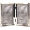 Lawrence Frames Bead Border Design, 4x6 Double, Silver