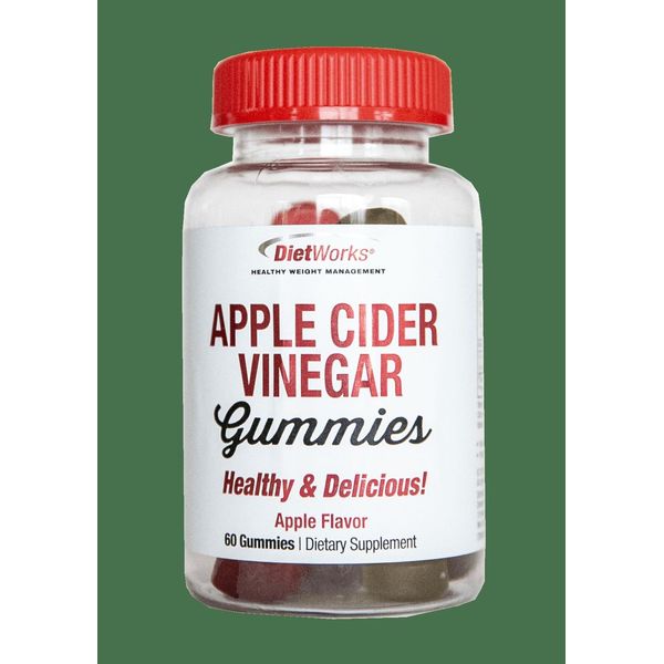 DietWorks Apple Cider Vinegar Gummies Dietary Supplement, 30 Servings