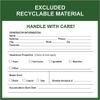 ERM (Excluded Recyclable Material) Label - 6" x 6" (Pack of 25)