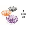 Plastic Spider Web Spiderweb Halloween Candy Bowls - 3 Piece Set
