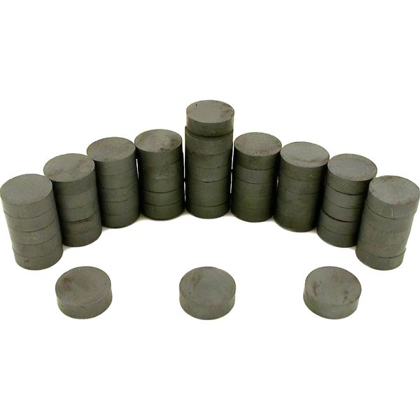 3/4" Round Ceramic Industrial Ferrite Magnets 100 Pieces