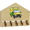 Azeeda 'UK Ambulance' Wall Mounted Key Hooks/Holder (WH00064850)