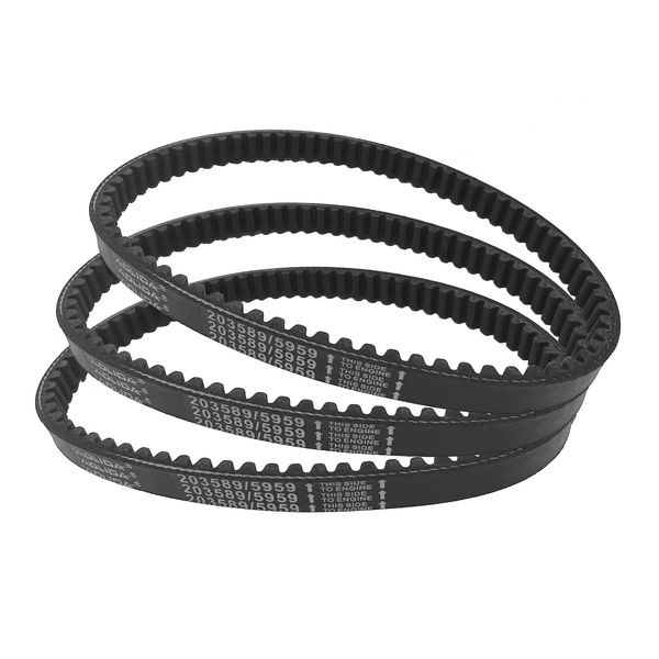 VEYDAMI 3 Pack of KT196 Drive Belt for 30 Series Go Kart Torque Converter Drive Belt Replaces Manco 5959 / Comet 203589
