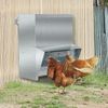 13L Chicken Feeder Wall Mounted Galvanized Steel Poultry Feeders Size for 4