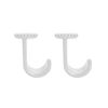 YDN C Style Standing Desk Rectangle Accessories, Rectangle Screws Without-Size White Hook, Model7