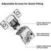 50 Pack 1-1/4" Overlay Soft Close 105° Compact Cabinet Hinges Kitchen Handware