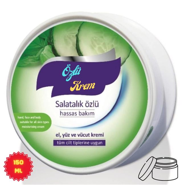 Doğal Denge Koruyucu, Tüm Vücut Nemlendirici Cilt Bakım Kremi 150ml 140ml El ve Ayak Kremi Tüm Ciltler Yaşlanma Önleyici Kırışıklık Karşıtı Paraben İçermeyen Krem (Salatalık Özlü, 150ml)