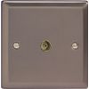 Varilight - 1G Co-axial TV Socket Pewter - XR8
