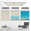 100% Polyester Square Eyelet Trimmable Daylight Roller Blinds (150cm Wide x 165cm Drop, Natural)