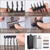 Second Generation of 6D Buckle Row，Secondary Replacement Use，Five Bunches in a Row， Brown(40pcs)