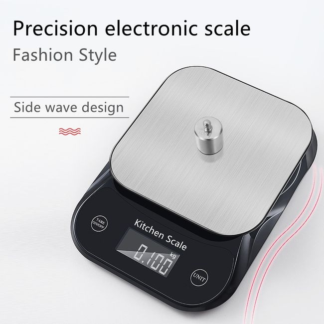 Kitchen Food Scale 5/10kg Accuracy 1g Stainless Steel Digital