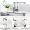 SINKINGDOM SinkTop Air Switch Kit with Chrome Long Button (Full Brass) for Garbage Disposal, Single Outlet