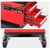 3 Drawer Padded Rolling Mechanic Tool Box Storage Stool Creeper Seat w/ Trays