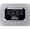 Stamped Ford data plate