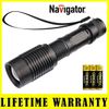 Metal LED Flashlight Torch 1165 With Adjustable Focus Zoom + Battery 