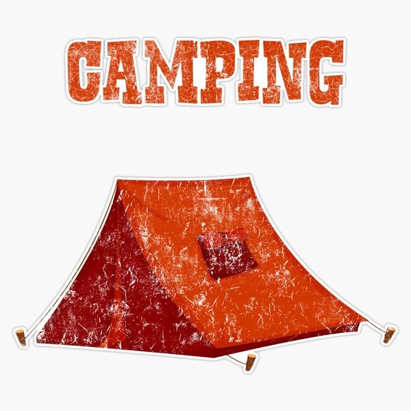 Magnet Camp Camping Tent Magnetic Bumper Sticker 5"