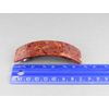 Dark Brick Red barrette plastic marbled pattern rectangle hair clip accessory 3.25 inches long