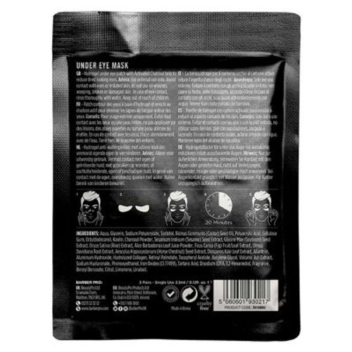 Barber Pro Under Eye Mask with Activated Charcoal & Volcanic Ash
