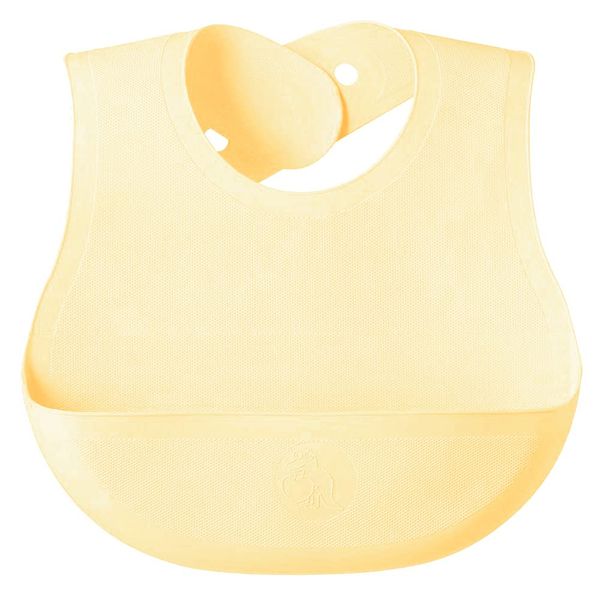 Smart Start Easy Care Soft Safe Material Fits Neck Spill Pocket Apron Smart Bib Pastel Yellow