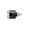 WE11127 Splitter RCA plug to 2 x RCA sockets