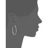 NINE WEST Women's Silver Teardrop Hoop Earrings