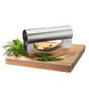 GEFU Viavo Weighing Knife Set with Double Blade and Acacia Wood Board, Ergonomic Herb Knife and Matching Chopping Board, Dishwasher Safe