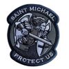 Polizeimemesshop St.Michael Textile Patch with Velcro – Police Patch – Velcro Patch – Patron Saint – Protect Us