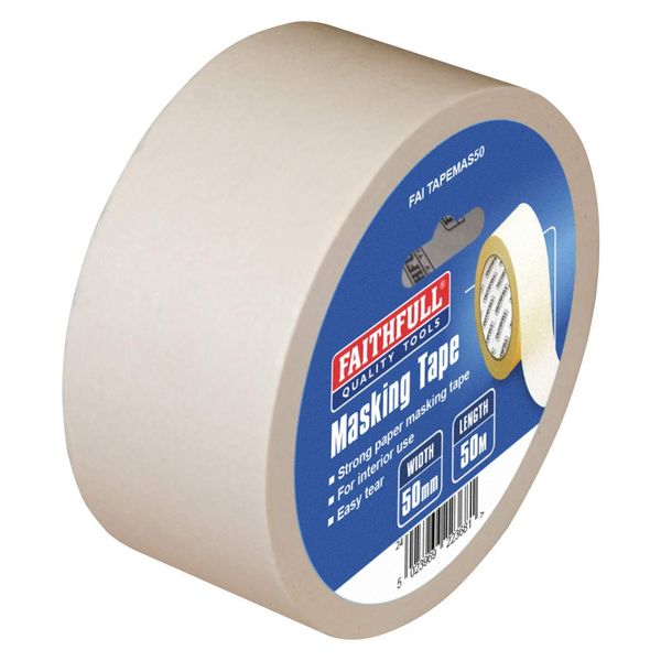 Faithfull FAITAPEMAS50 Masking Tape 50mm x 50M