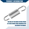 Hihaha 6cm Length Motorcycle Brake Pedal Return Spring /2pcs Silver Tone