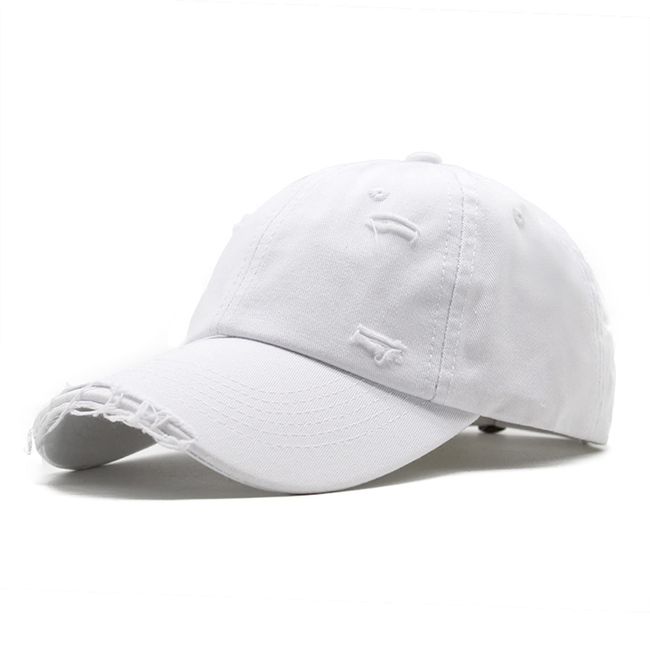 Durio Basecap Damen Baseball Cap Herren Kappe Vintage Unisex Freizeit Baumwolle Sonnenschutz Verstellbar Waschbar Outdoor Erwachsenen Weiß