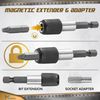 Mata1 - Screw Extractor Set for Stripped, Broken, Damaged Screws - 22 pc, Silver - Remover Kit w/Drill Bits, Extractors, Bit Extension & Socket Adaptor