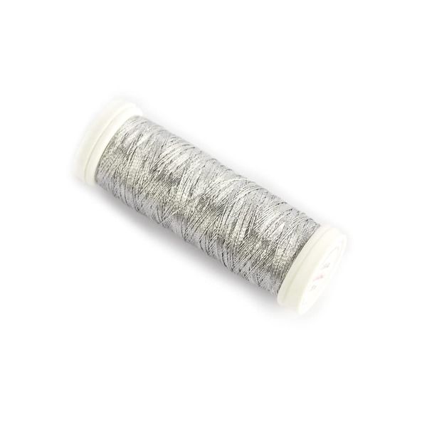 Ariadna Metallic Embroidery Thread Silva 273yd / 250m Cross Stitch Bobbin Lace Machine Embroidery Handmade 200 dtex (Silver)