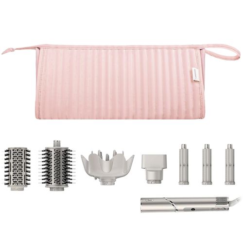 Lexeeco Dy son Air wrap Travel Case Hair Tools Travel Bag for Shark Flexstyle Carrying Case Portable Shark Hair Dryer Revlon Flat Curling Iron Organizer(Pink)
