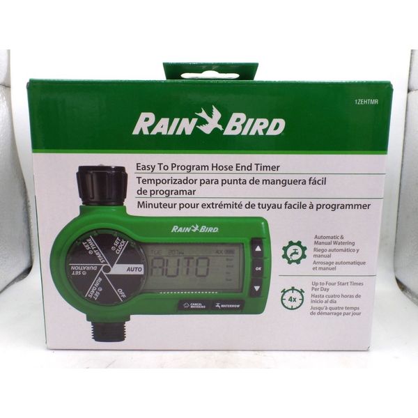 RAIN BIRD 1ZEHTMR ELECTRONIC HOSE TIMER EASY-TO-USE 7-DAY DIGITAL TIMER