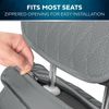 MotorBox Front Seat Covers, Diamond Pattern Stitched - 2 Pack Charcoal