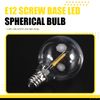 Clickinline 20 Pcs G40 LED Replacement Light Bulbs E12 Screw Base Shatterproof LED Globe Bulbs for Solar String Lights Warm