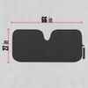 Jumbo Car Windshield Reversible Shade Auto Sun Shade Foldable Metallic Black
