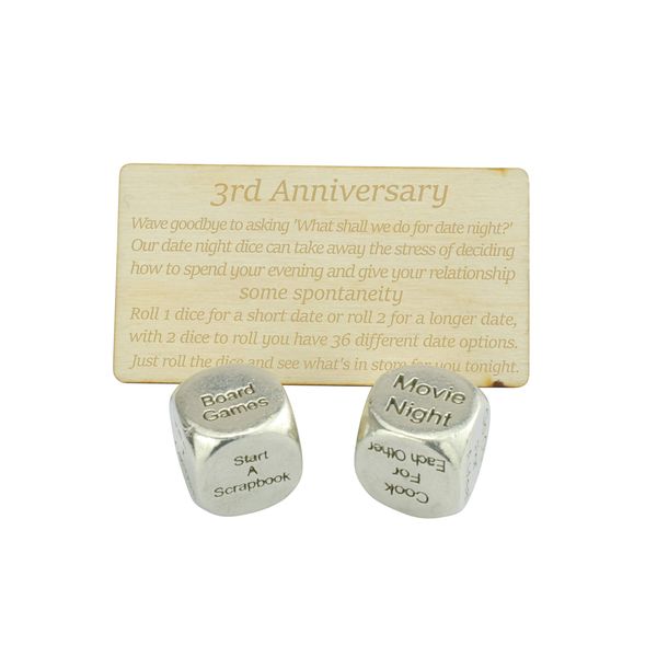 3 Year Anniversary Metal Date Dice Create a Unique 3rd Anniversary Date Idea