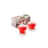 Lékué Set of 2 Egg Cookers Oval Red
