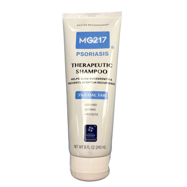 MG217 Psoriasis Therapeutic SHAMPOO 3% Coal Tar 8oz NEW LOOK ^