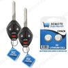2 Replacement for 2006 2007 Mitsubishi Galant Eclipse Remote Car Thin Key Fob