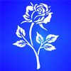 Single Rose Stencil - 11.5 x 16.5 cm - Reusable Bloom Flora Flower Wall Stencils Templatee