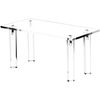 Plymor Clear Acrylic Rectangular 4-Leg Display Riser, 4" H x 8" W x 4" D (3 Pack)