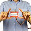 FND Medical Card with Writable Panel and Patterned Lanyard - Emergency Contact Card