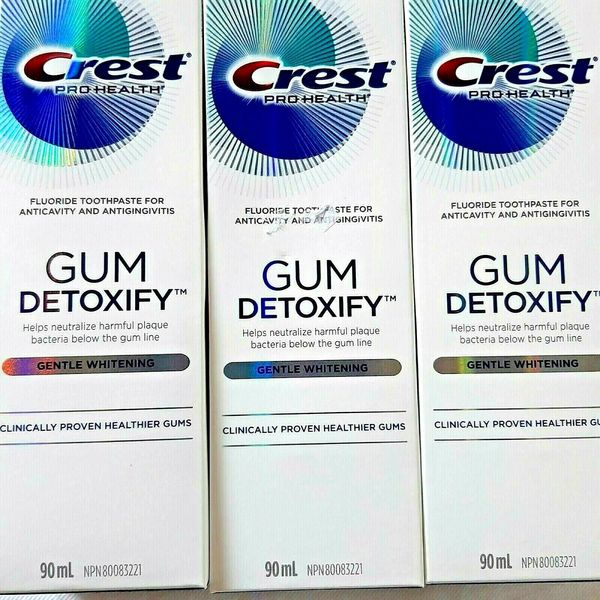 Crest Pro Health Gum Detoxify Gentle Whitening Toothpaste Bundle 3 x 90ml New