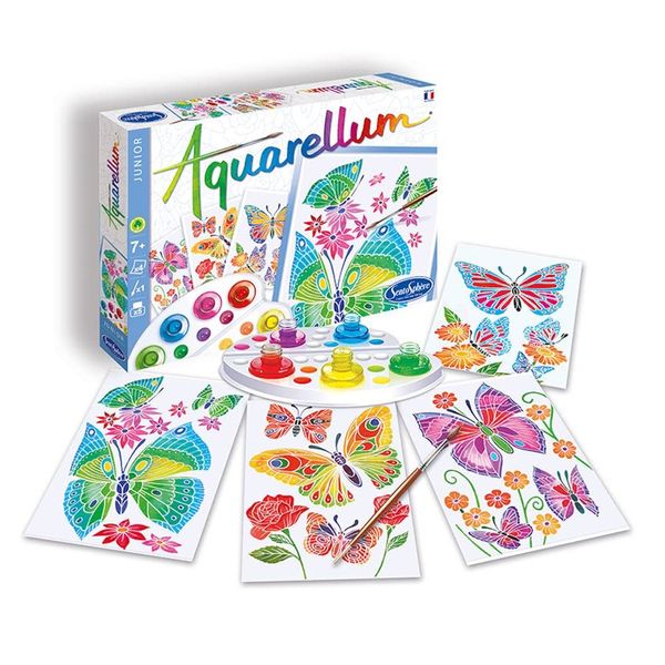 Sentosphère Butterflies and Flowers Art Kit - Complete Kit, Paint Without Going Over the Lines, With Vellum Paper, Ages 5 ans to 99 ans