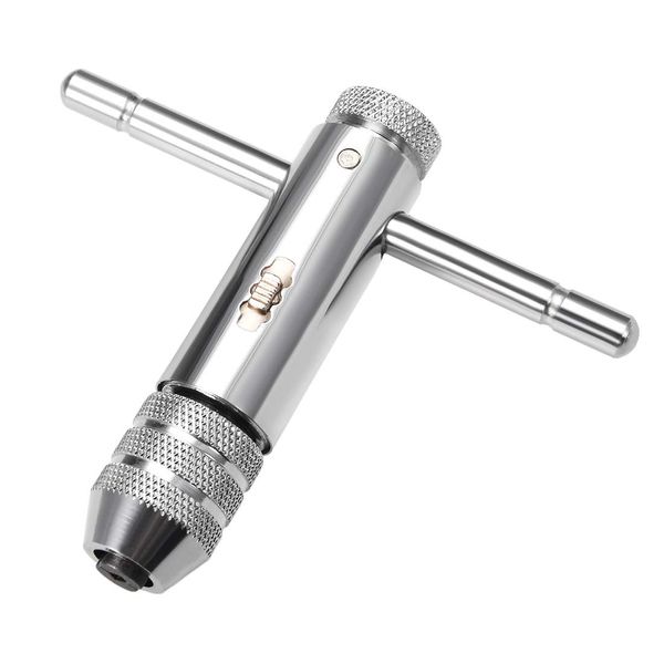 uxcell Adjustable Ratchet Tap Wrench T-Handle for Metric M3-M8 Taps, Tapping Reamer Tapping Ratchet Wrench 3.3 inches (85 mm) (Approx.)